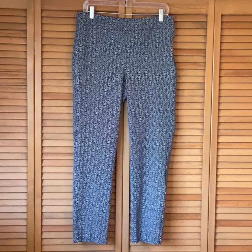 Talbots Chatham Ankle Pants, Graceful Dot, Navy and White